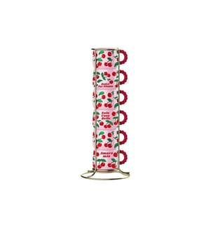 BIALETTI - Tasse à expresso Set Cherries 60 ml, 1 Pièce/s, Multicolore