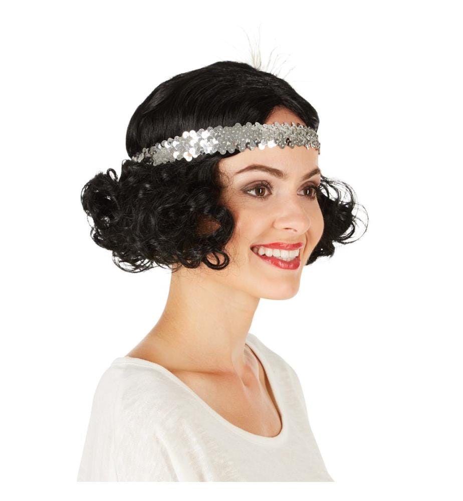 Perruque pour femme Charleston avec bandeau