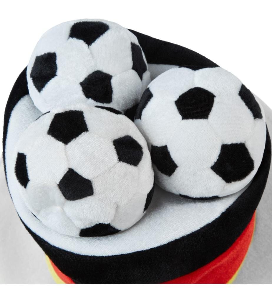 Haut-de-forme de fan de foot allemand avec ballons de foot