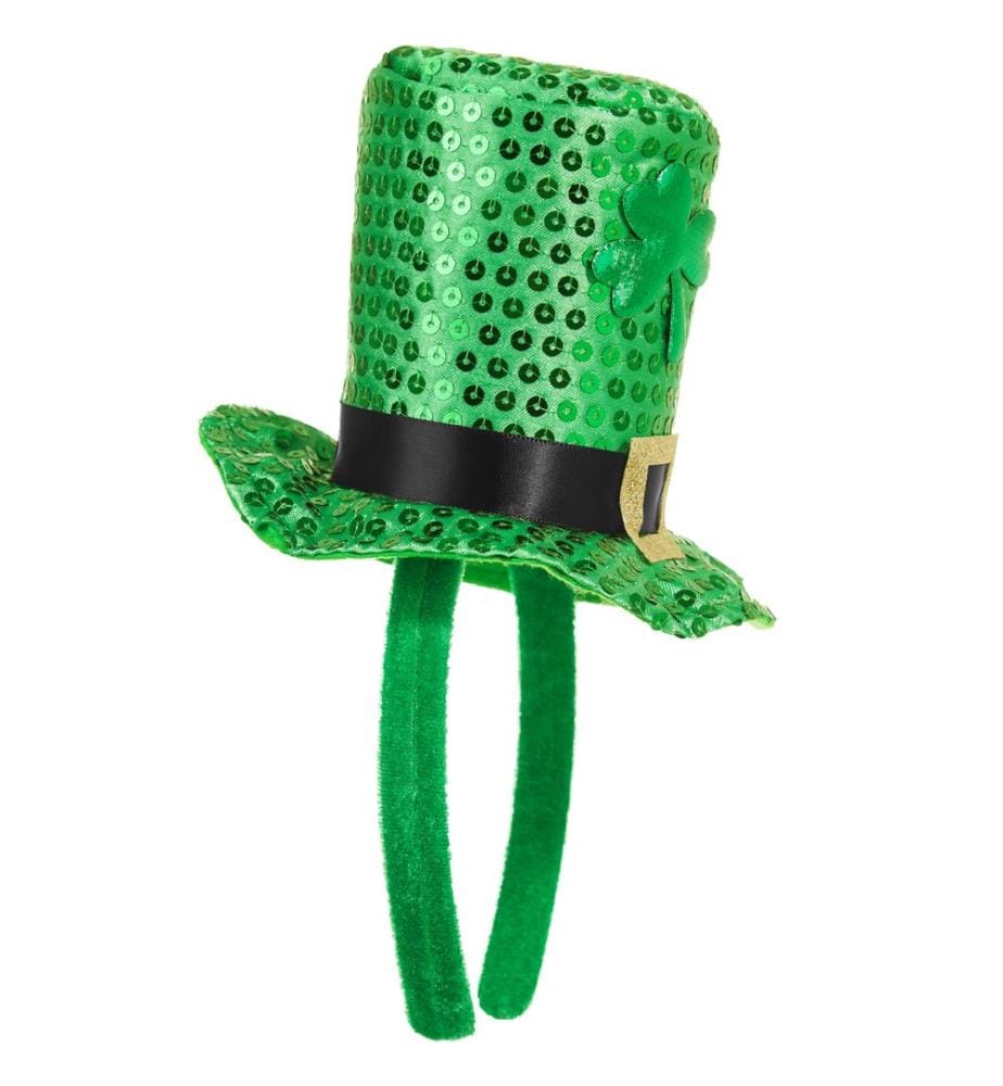 Haut-de-forme miniature avec trèfle vert de la Saint-Patrick