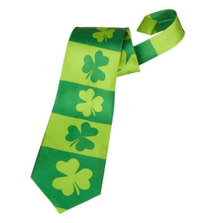 Cravate trèfle à rayures de la Saint-Patrick
