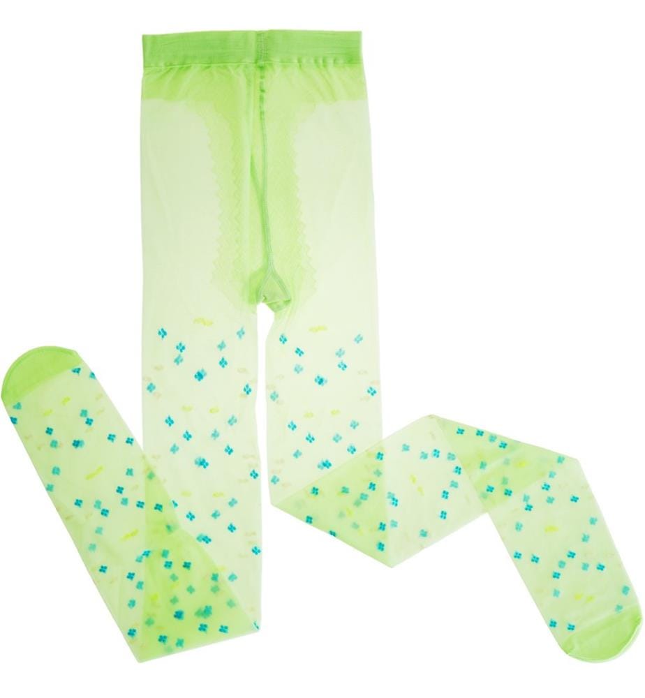 St. Patrick's Day Feinstrumpfhose mit Kleeblättern und Punkten
