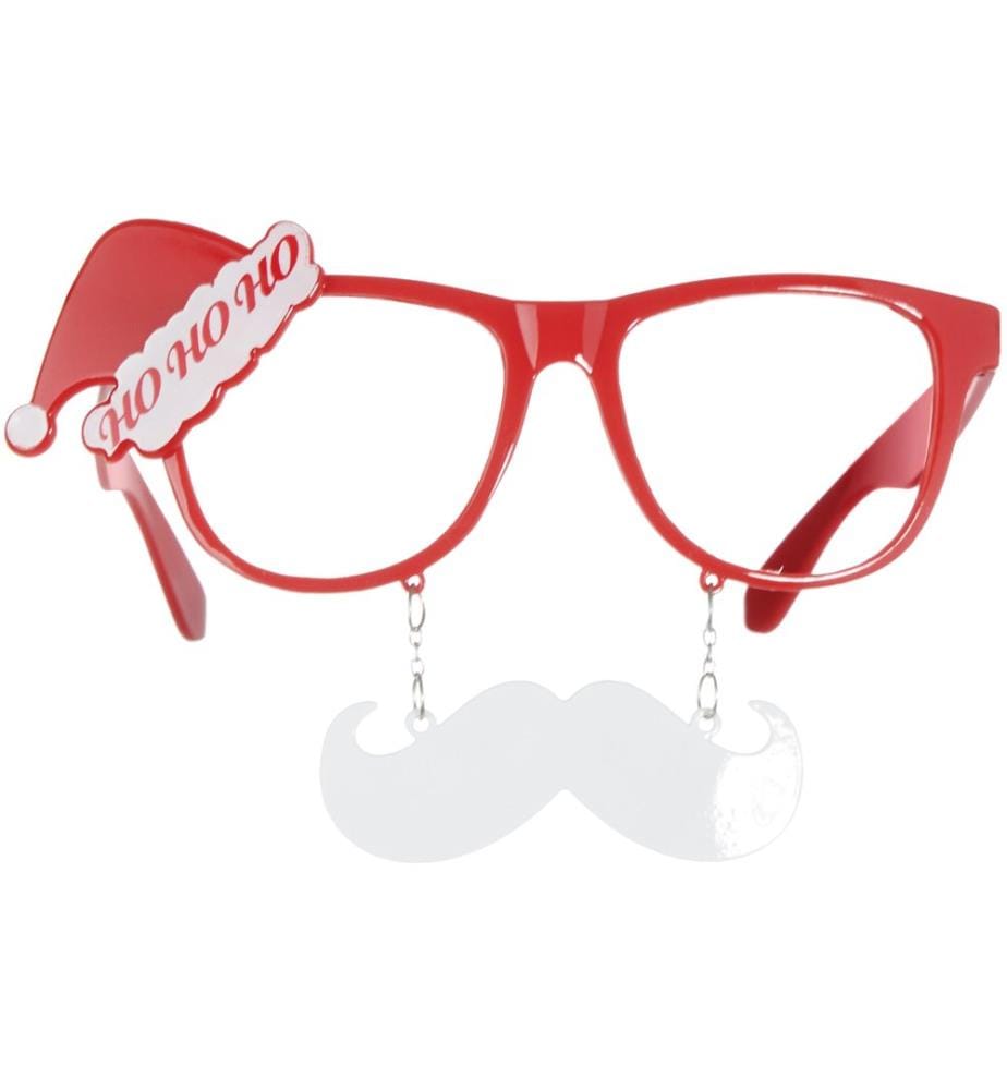 Spassbrille Weihnachtsmann mit Schnurrbart