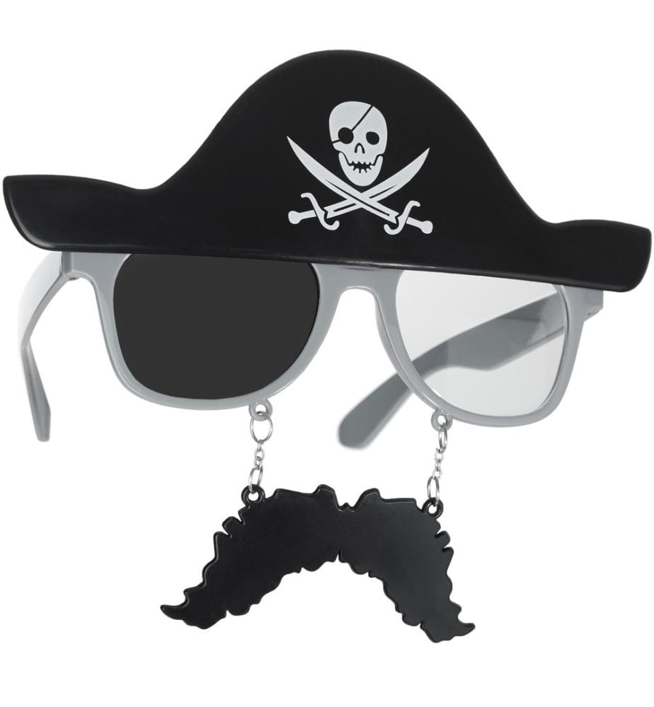 Spassbrille Pirat mit Schnurrbart
