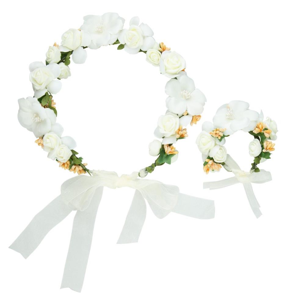 Blumenkranz und Armreif Hochzeit