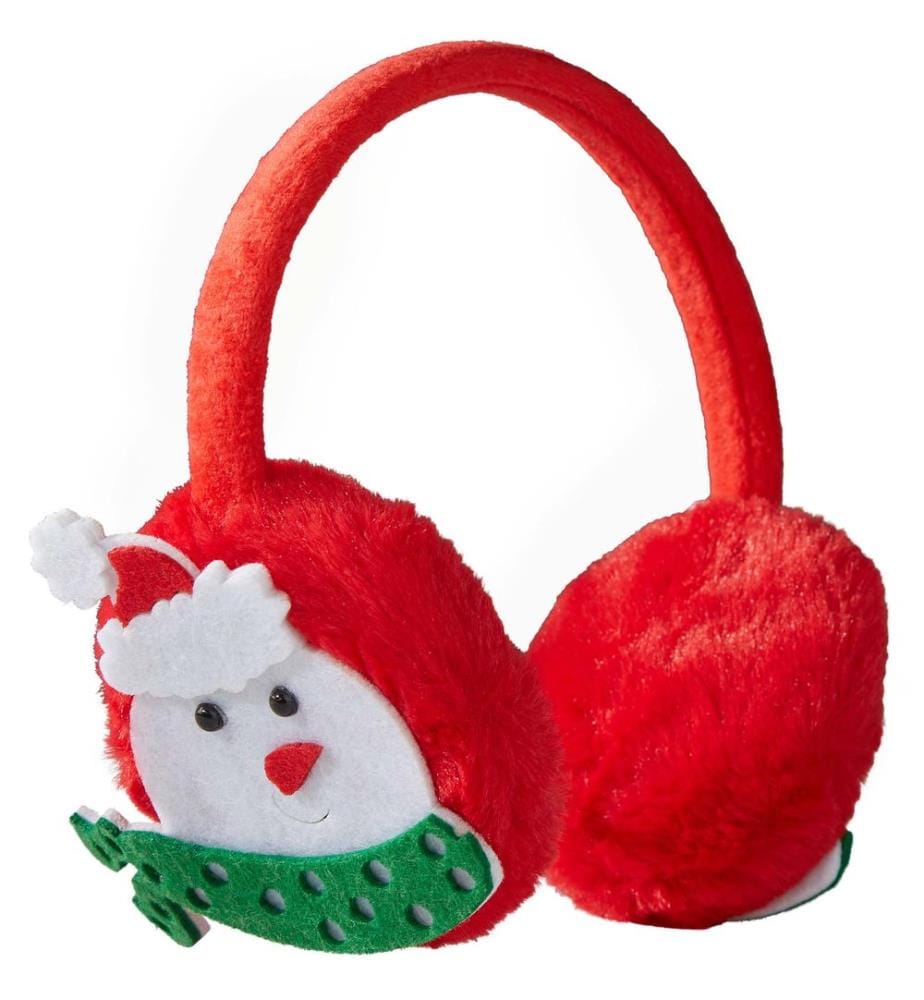 Cache-oreilles à motif de bonhomme de neige