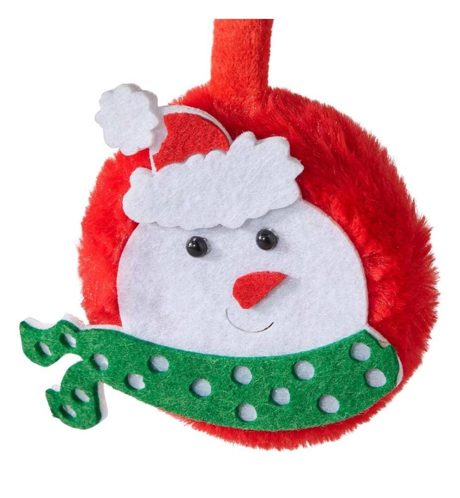 Cache-oreilles à motif de bonhomme de neige