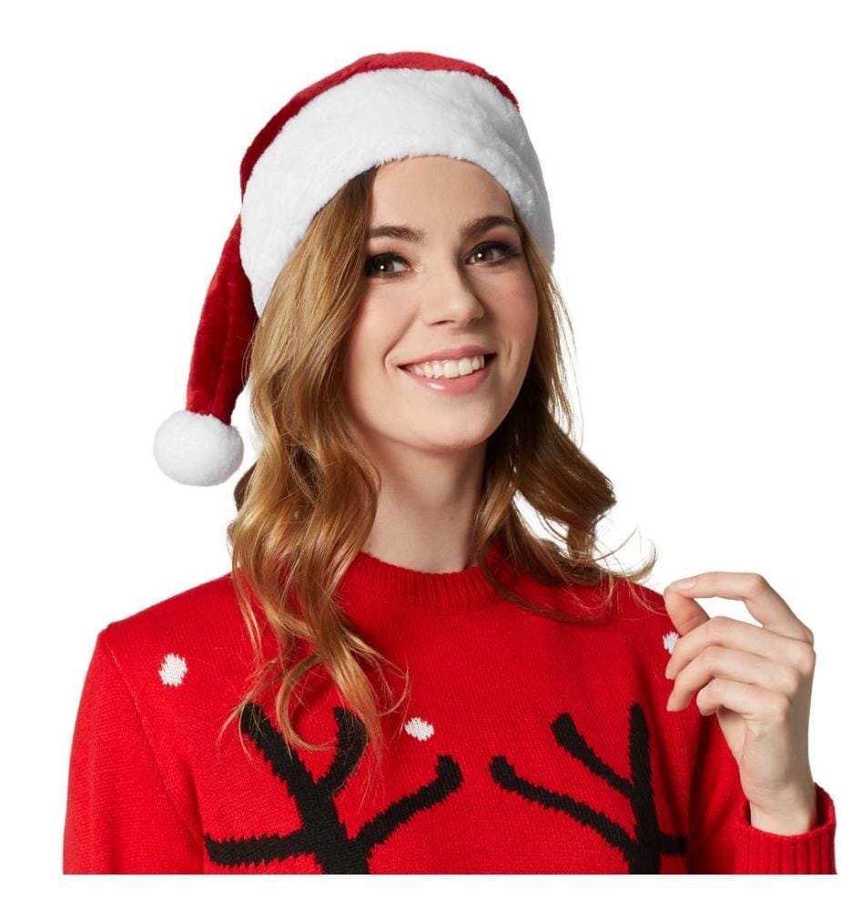 Bonnet de Noël rouge foncé