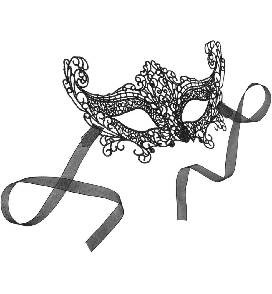 Masque en dentelle noire Chat