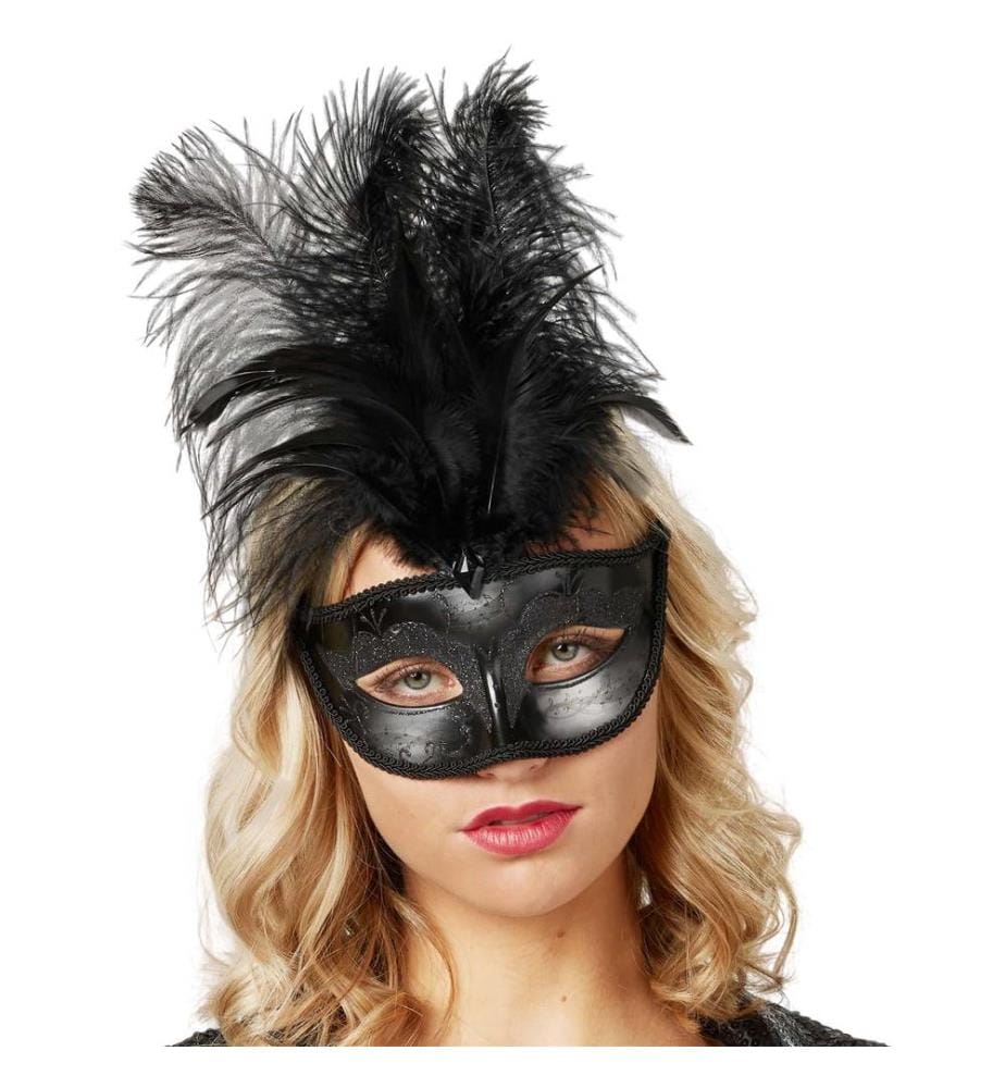 Venezianische Maske mit Federn