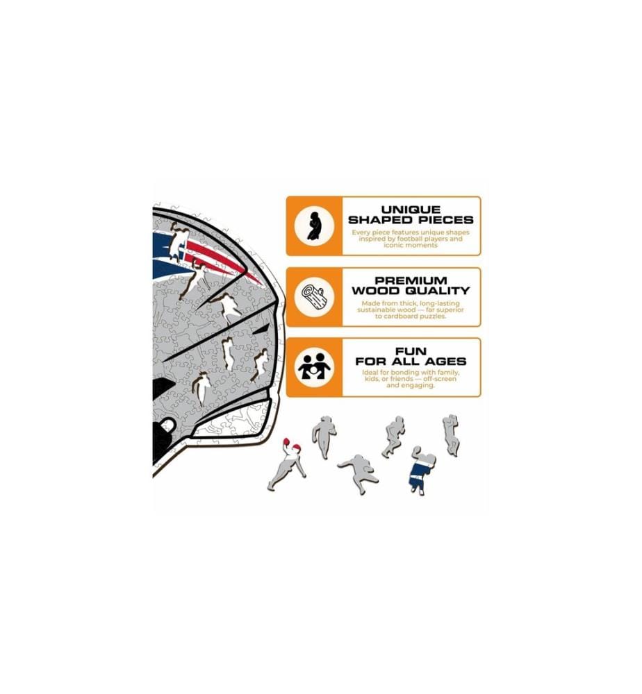 Iconic Puzzle Holz-Puzzle NFL – New England Patriots S, 150 Teile