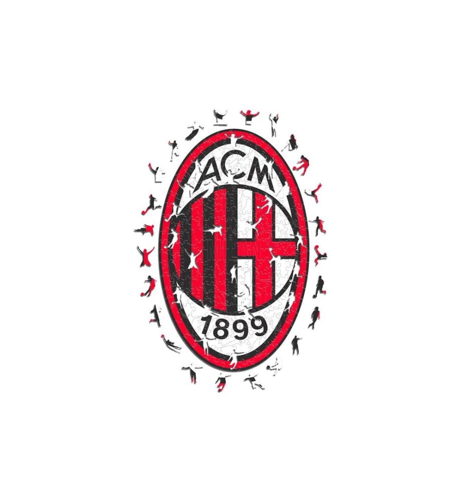 Iconic Puzzle Holz-Puzzle AC Milan – Logo