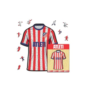 Iconic Puzzle Holz-Puzzle Atletico Madrid Trikot S, 150 Teile