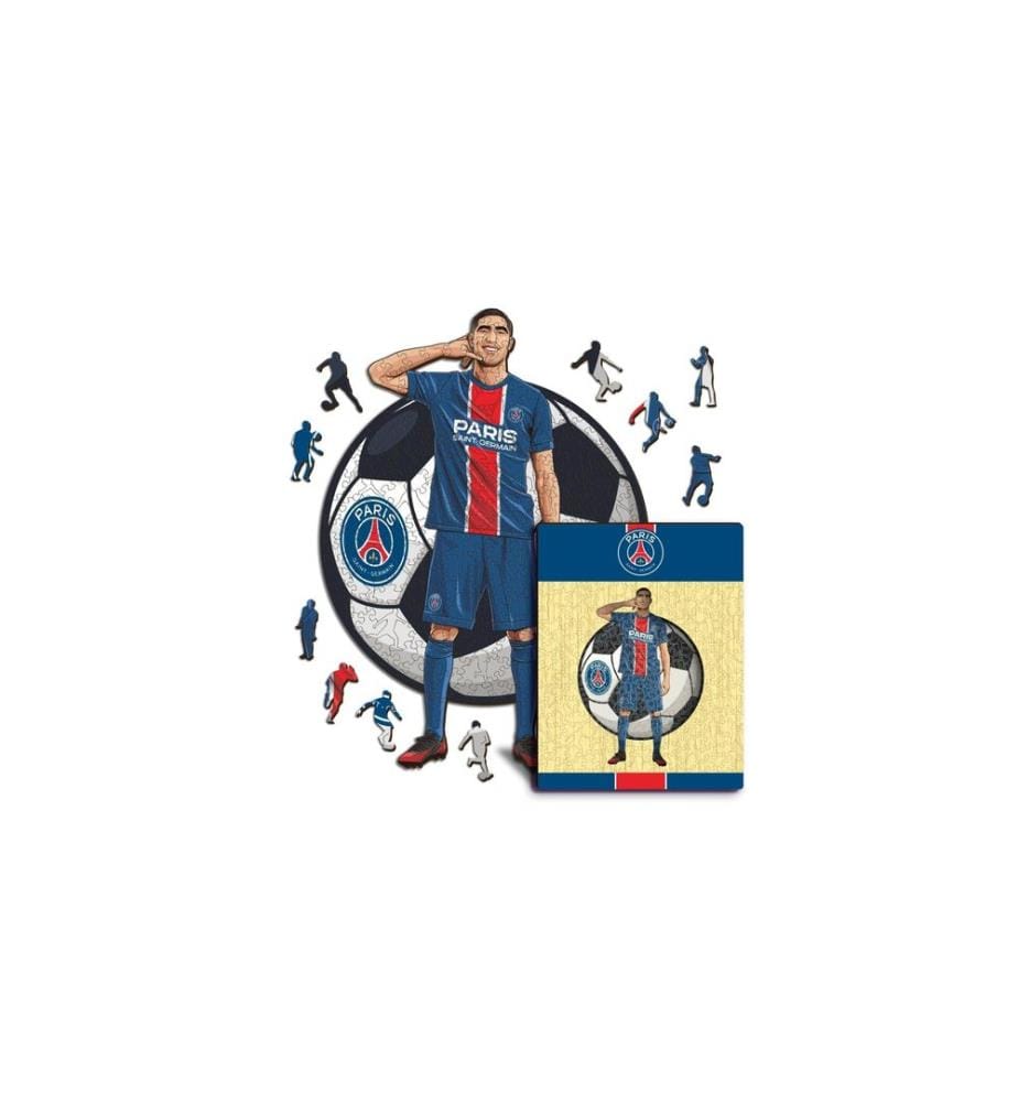 Iconic puzzle en bois Achraf Hakimi – PSG S, 150 pièces