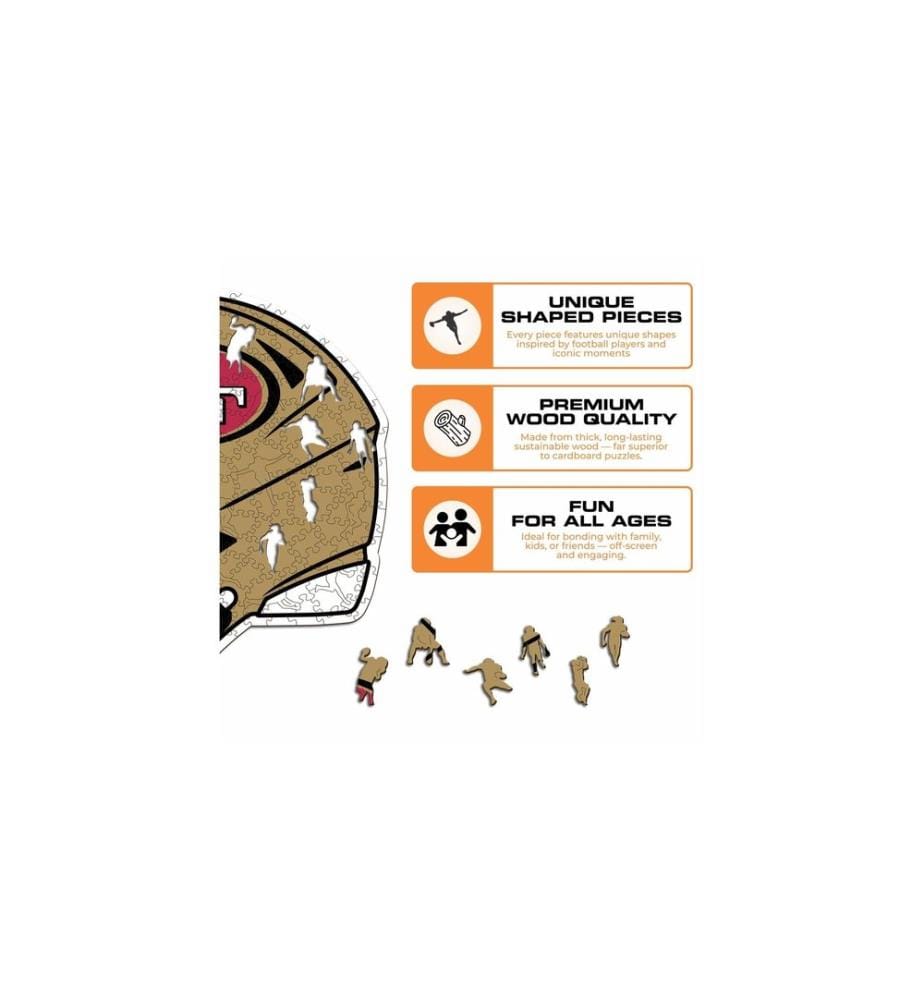 Iconic Puzzle Puzzle en bois NFL -San Francisco 49-ers S, 150 pièces