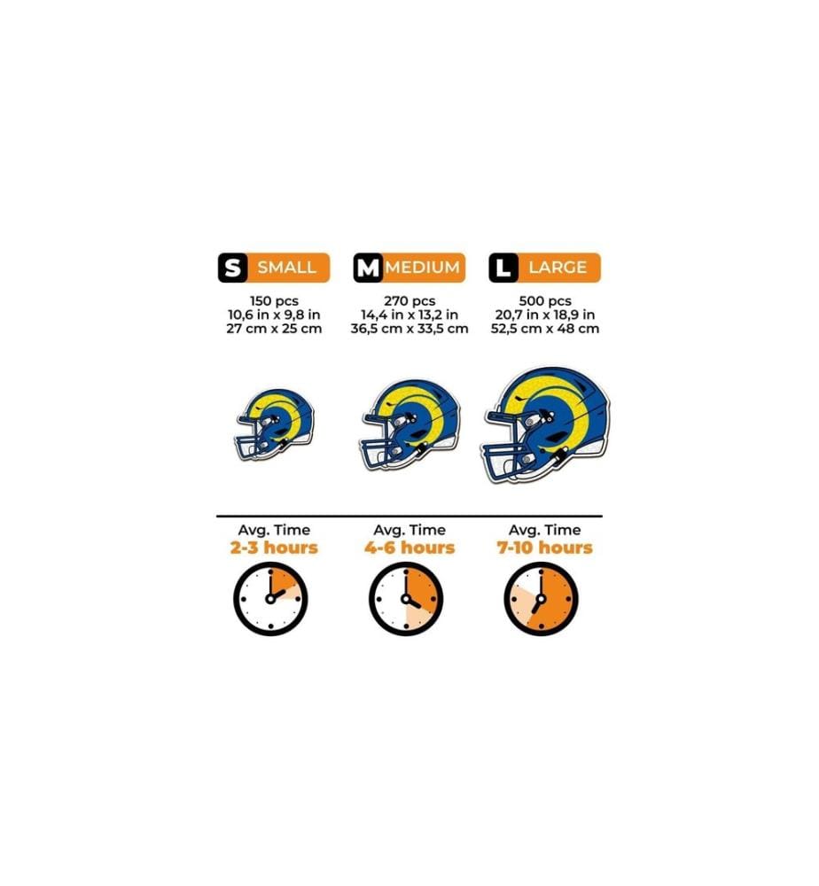 Iconic Puzzle Puzzle en bois NFL – Los Angeles Rams S, 150 pièces