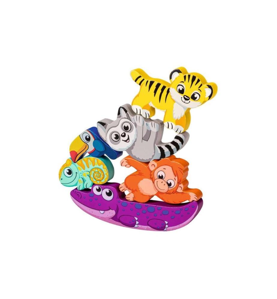 play+ Puzzle tattile magnetico in legno: Giungla