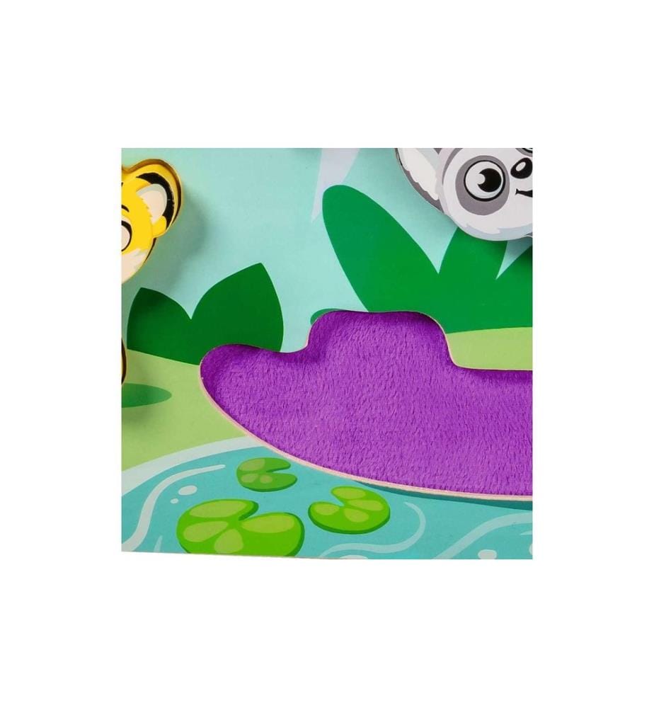 play+ Puzzle tattile magnetico in legno: Giungla