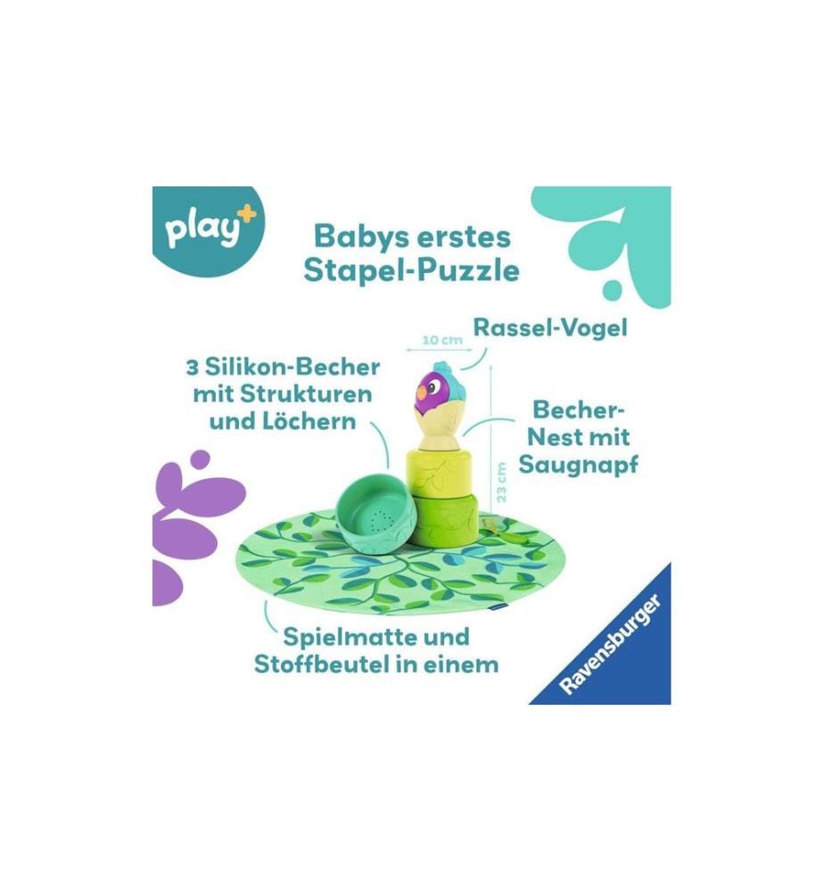 play+ Baby-Stapel-Puzzle Vogelnest