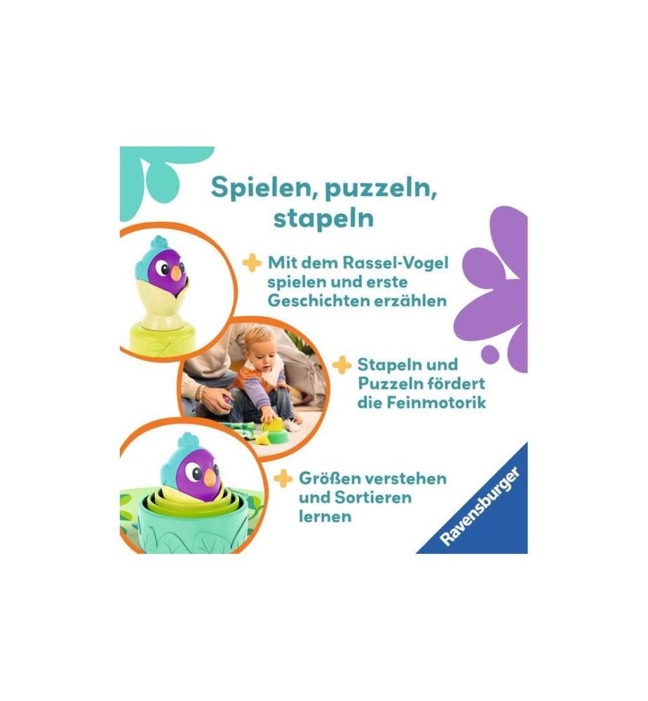 play+ Baby-Stapel-Puzzle Vogelnest