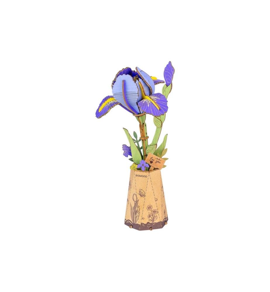 Rolife Bausatz Purple Iris 3D-Holzpuzzle lila Schwertlilie