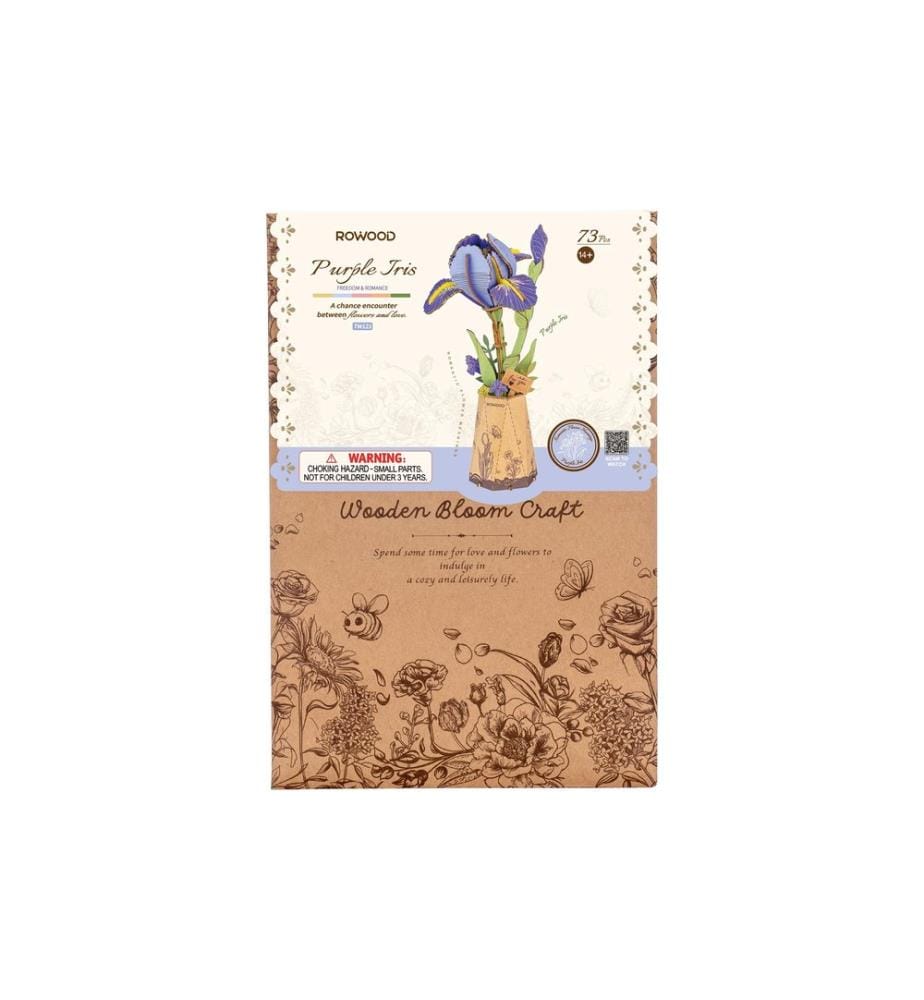 Rolife Bausatz Purple Iris 3D-Holzpuzzle lila Schwertlilie