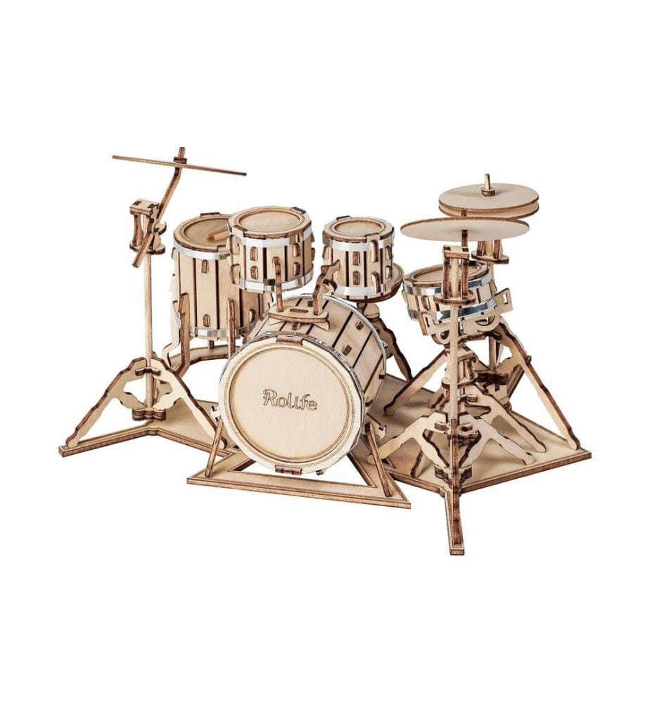Rolife Bausatz Drum kit Schlagzeug 3D-Holzpuzzle 246 Teile