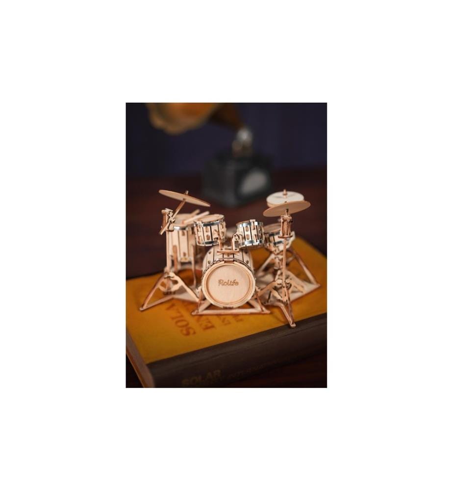 Rolife Bausatz Drum kit Schlagzeug 3D-Holzpuzzle 246 Teile