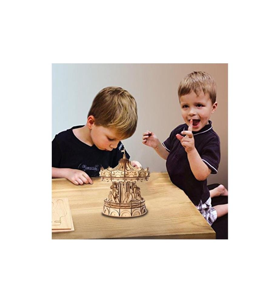 Rolife Bausatz Merry-Go-Round 3D Holzpuzzle Karussell 174 Teile