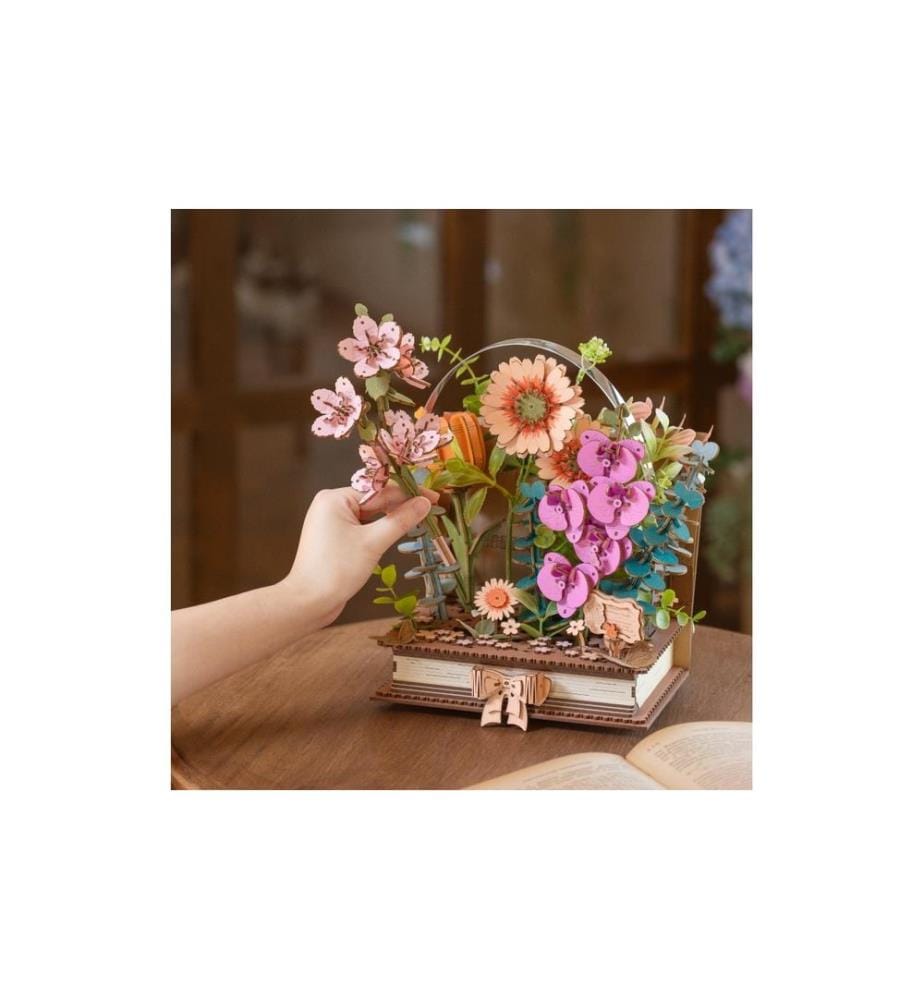 Rolife Bausatz Wooden Blooming Book 3D-Holzpuzzle Diorama 522 Teile