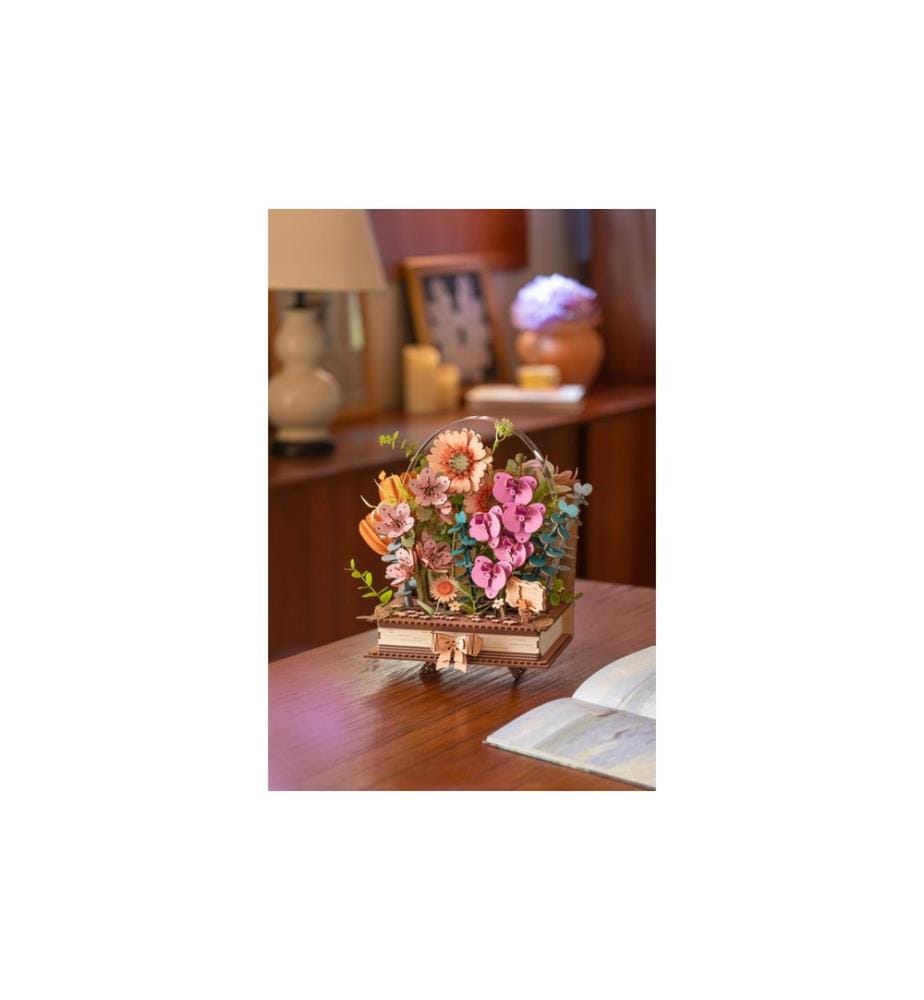 Rolife Bausatz Wooden Blooming Book 3D-Holzpuzzle Diorama 522 Teile