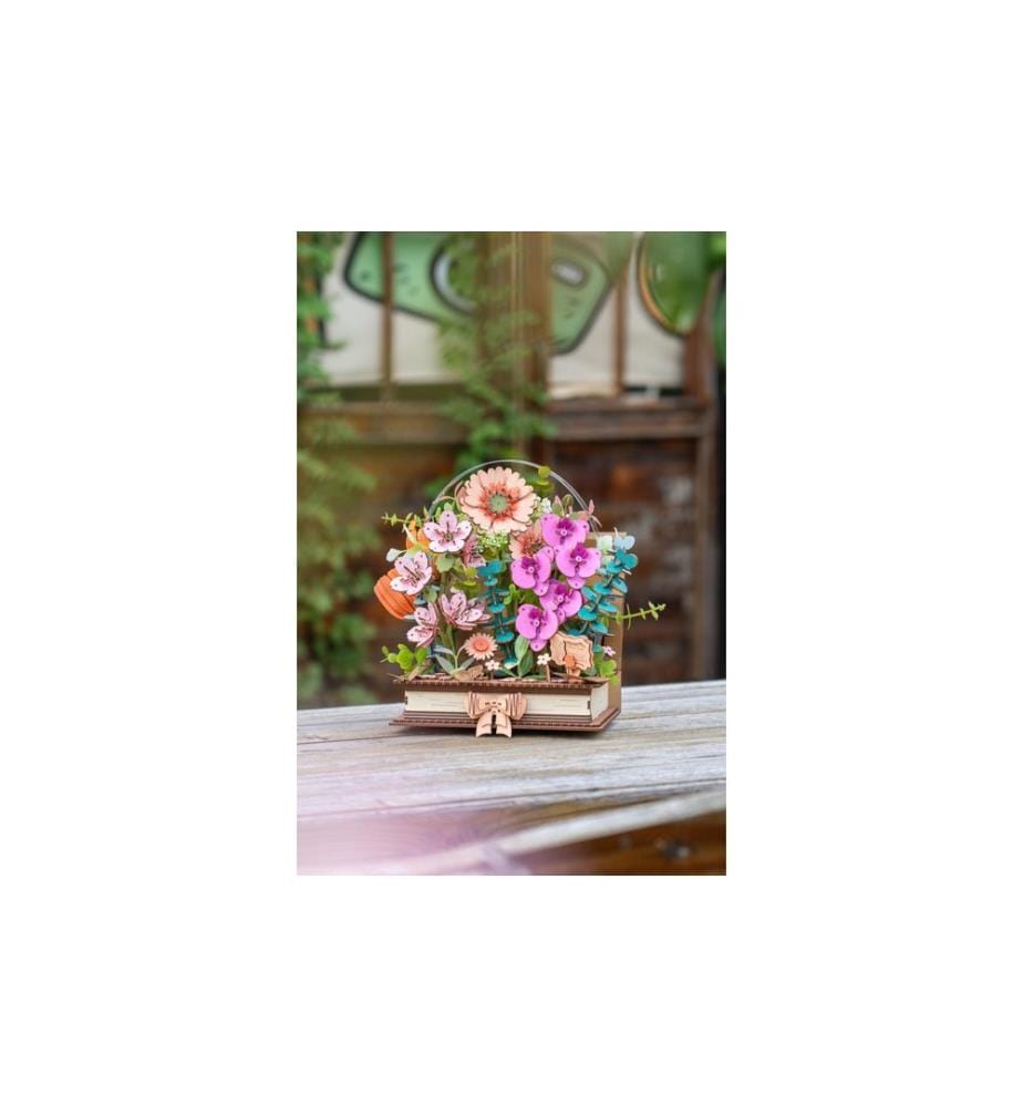 Rolife Bausatz Wooden Blooming Book 3D-Holzpuzzle Diorama 522 Teile