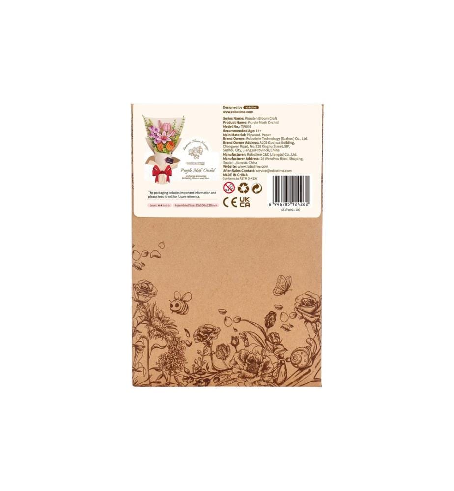 Rowood Bausatz Purple Moth Orchid 3D-Holzpuzzle Modellbausatz