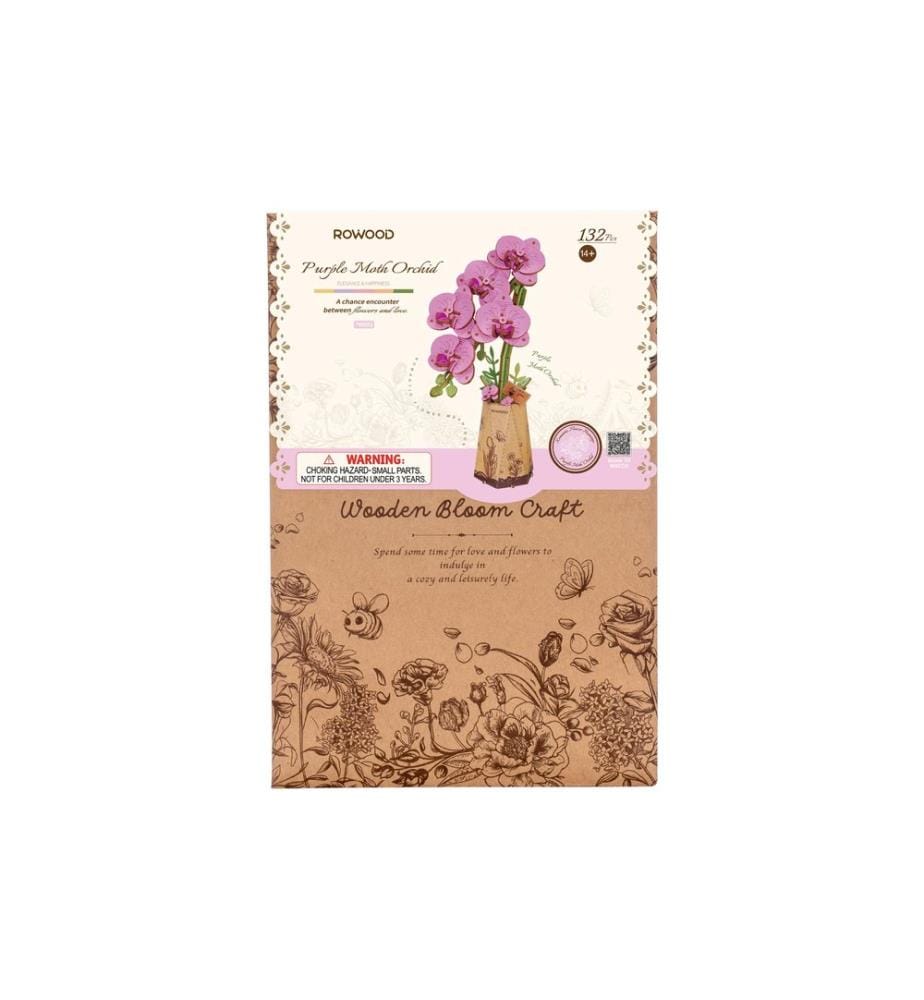 Rowood Bausatz Purple Moth Orchid 3D-Holzpuzzle Modellbausatz