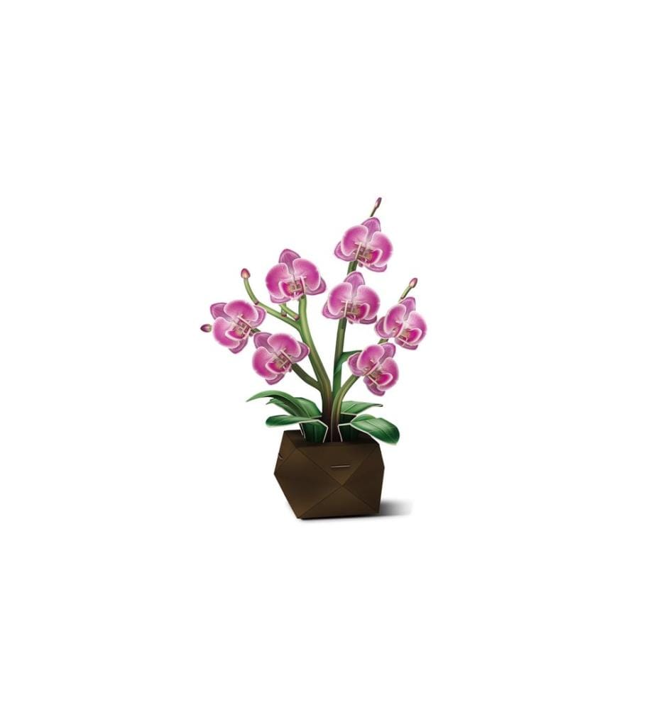 CubicFun Puzzle Pflanzentopf Orchidee 3D, 85 Teile