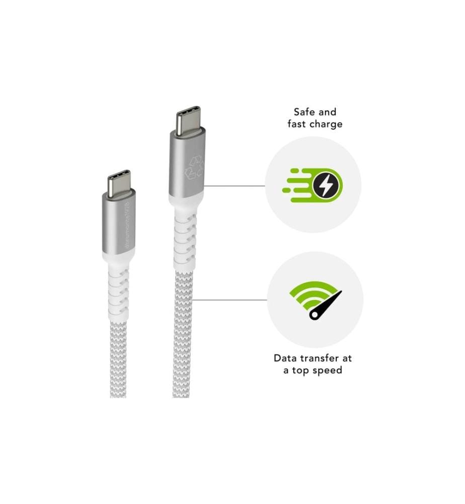 DBRAMANTE1928 - Câble USB Tressé USB-C - USB-C 2.5 m