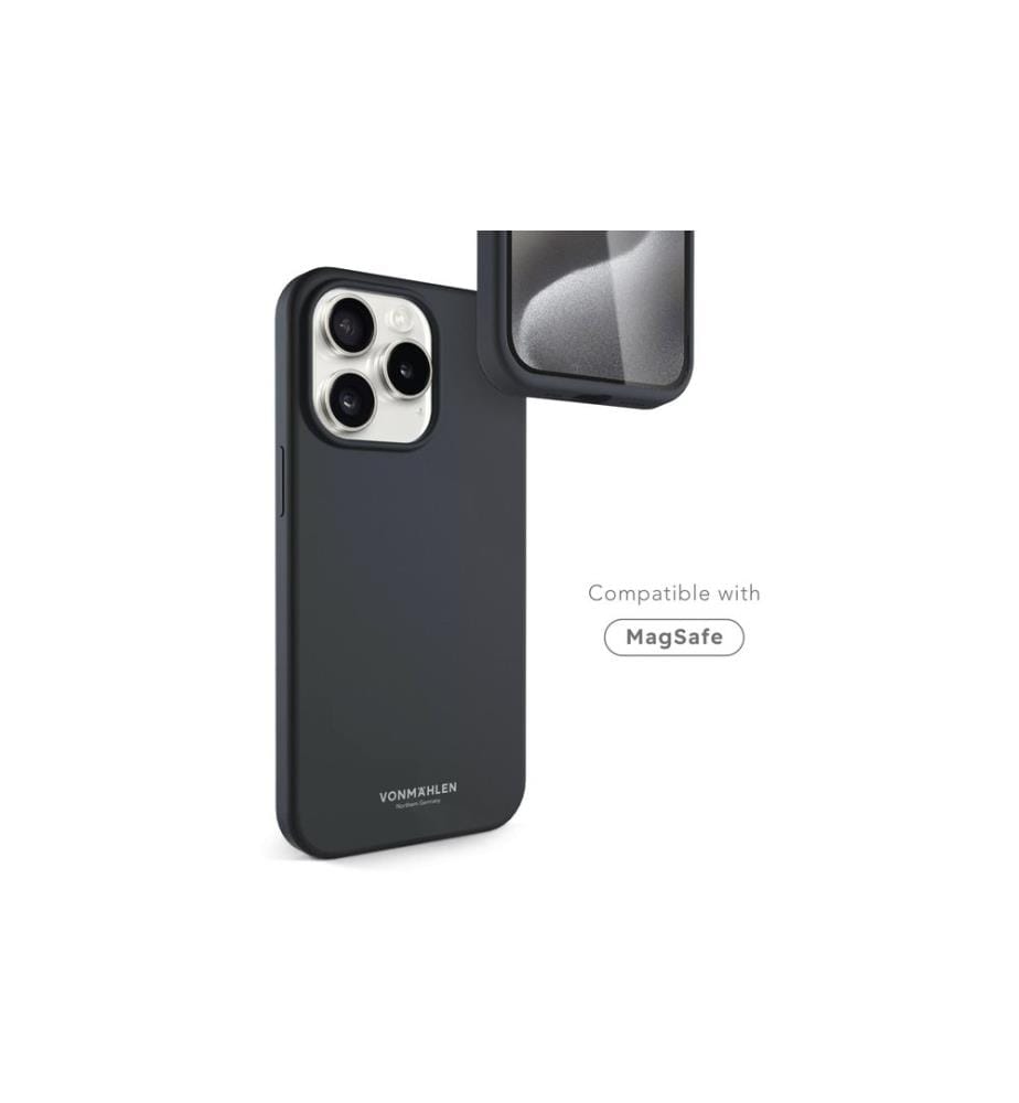 Vonmählen - Coque arrière Eco Silicone iPhone 15 Pro Navy