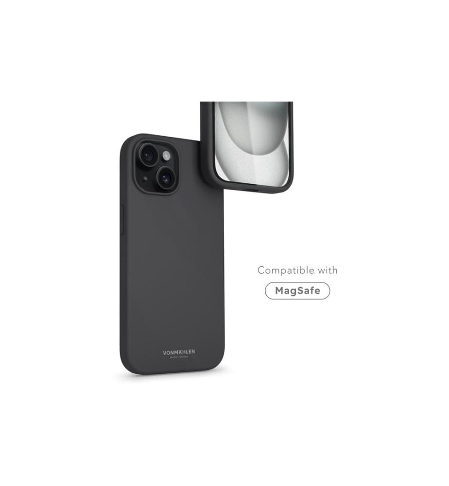 Vonmählen - Coque arrière Eco Silicone iPhone 15 Navy