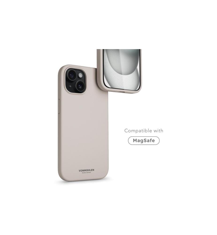 Vonmählen - Coque arrière Eco Silicone iPhone 15 Cream