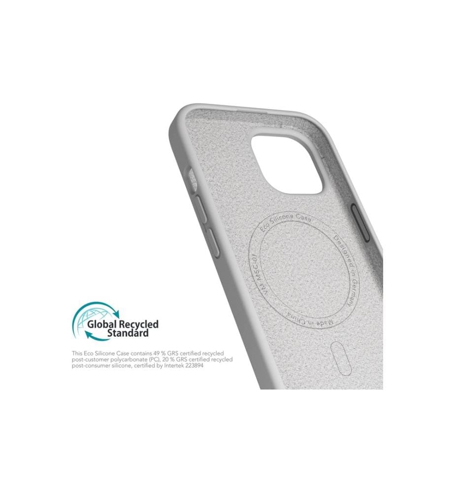Vonmählen - Coque arrière Eco Silicone iPhone 15 Light Gray