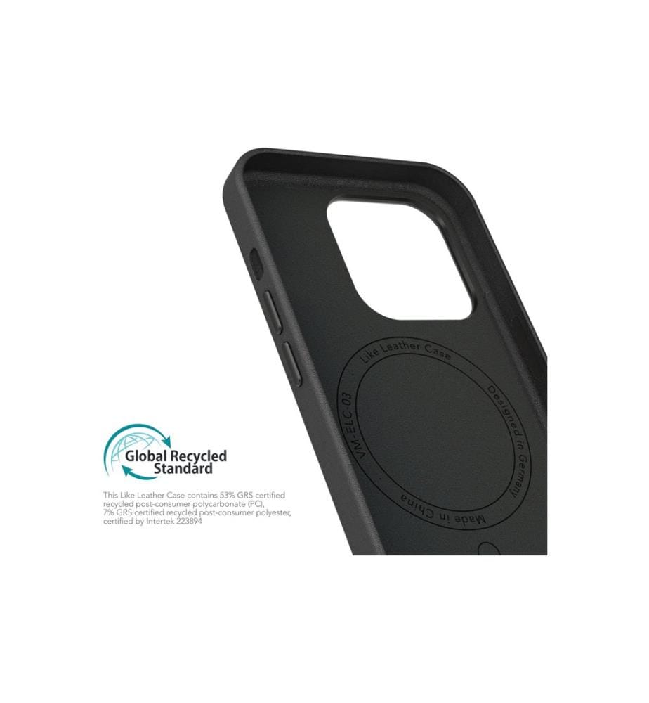 Vonmählen - Coque arrière Like Leather iPhone 16 Pro Max Noir