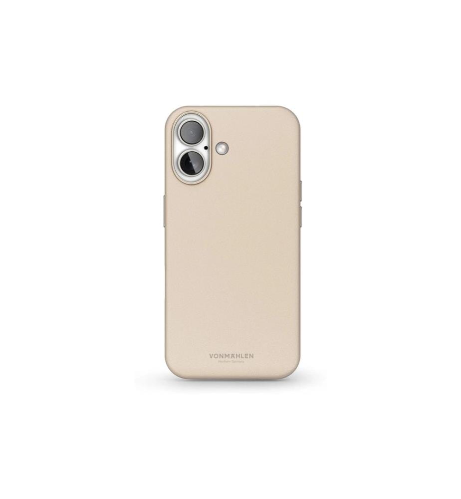 Vonmählen - Coque arrière Like Leather iPhone 16 Plus Beige