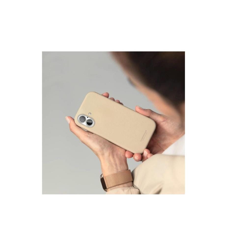 Vonmählen - Coque arrière Like Leather iPhone 16 Plus Beige