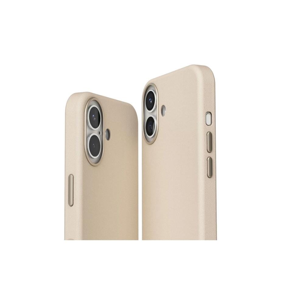 Vonmählen - Coque arrière Like Leather iPhone 16 Plus Beige
