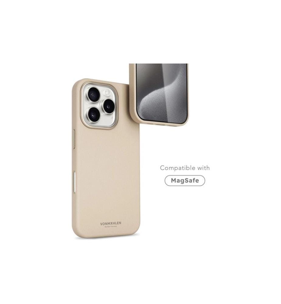 Vonmählen - Back Cover Like Leather iPhone 16 Pro Beige