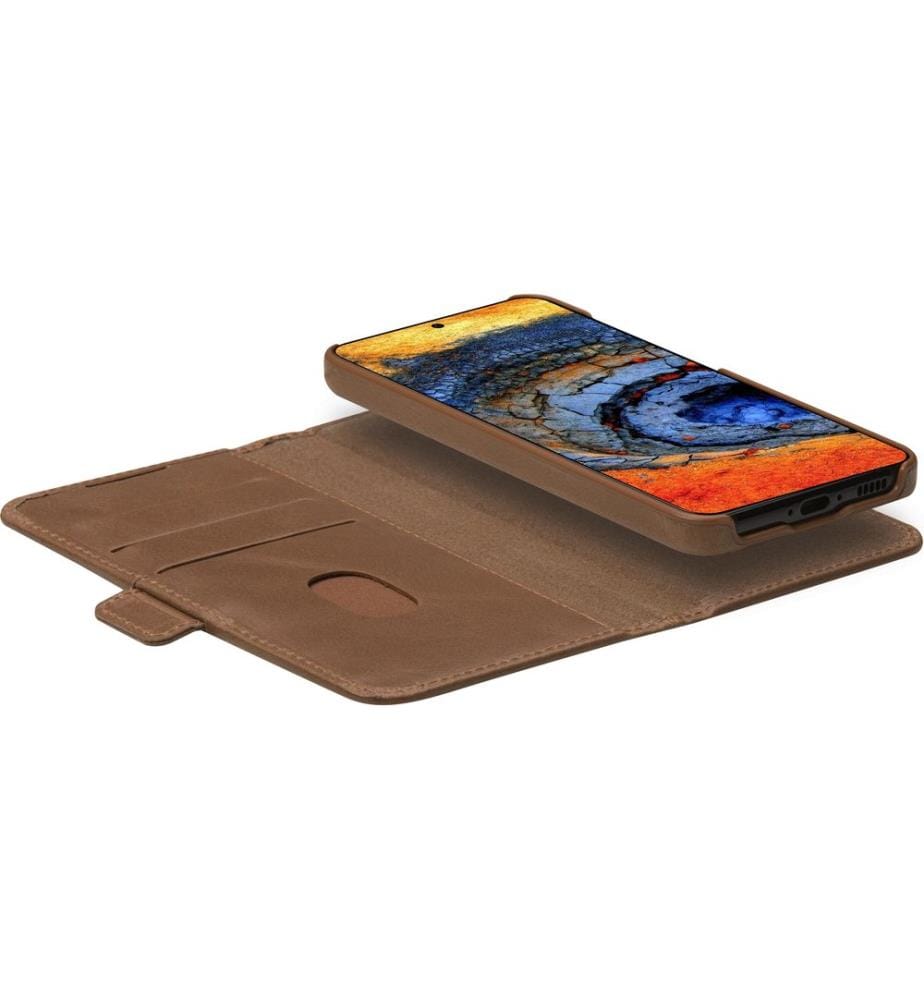 DBRAMANTE1928 - Book Cover Lynge Galaxy S25 Tan