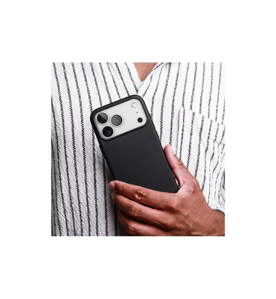 Vonmählen - Coque arrière Like Leather iPhone 17 Pro Max Black