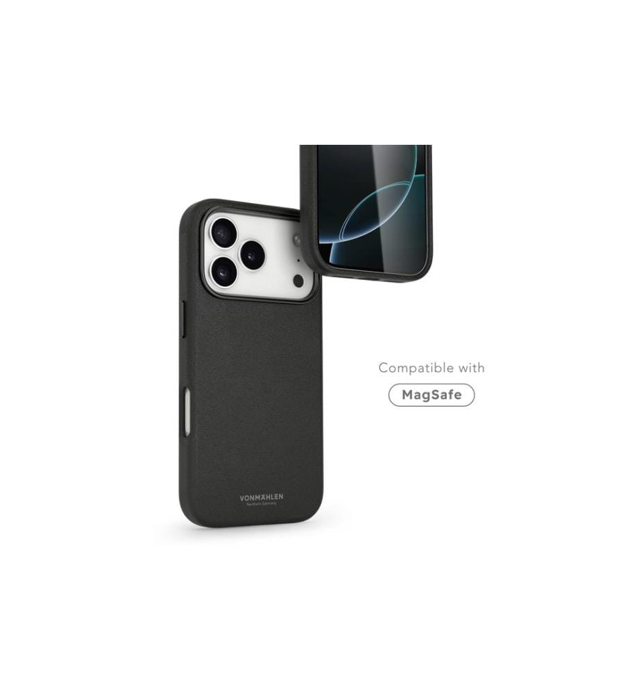 Vonmählen - Coque arrière Like Leather iPhone 17 Pro Max Black