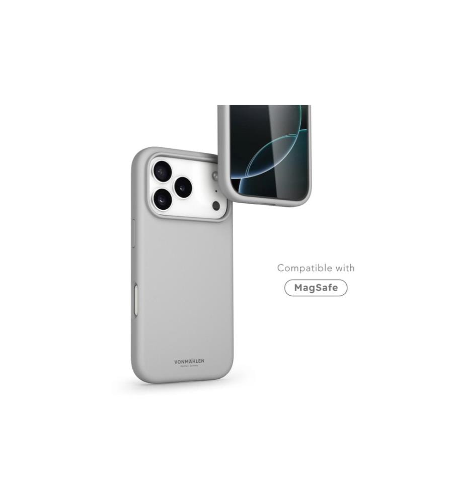 Vonmählen - Coque arrière Soft Silicone iPhone 17 Pro Light Gray