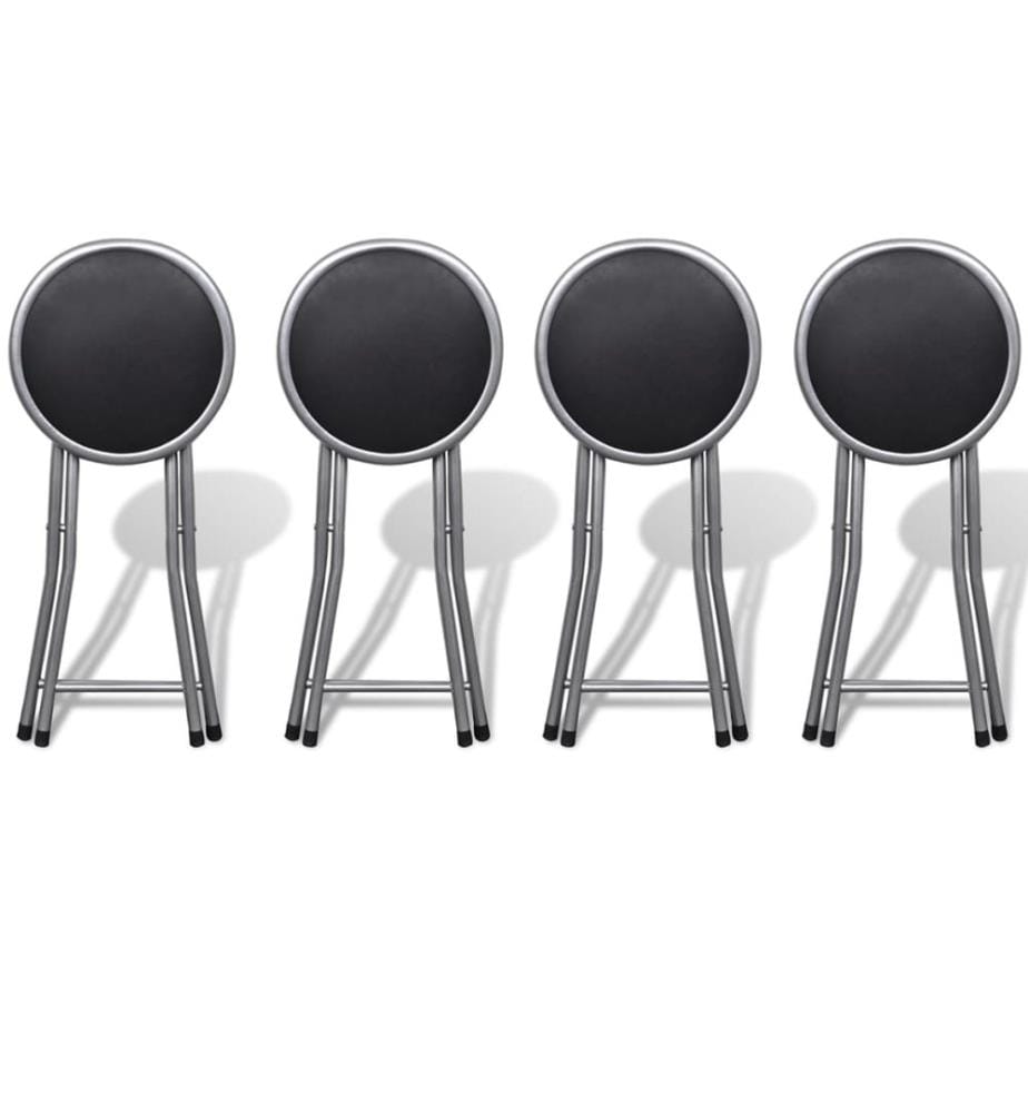 Tabourets de pliables lot de 4 similicuir